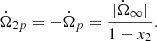 $$ \begin{aligned} \dot{\Omega }_{2p} = - \dot{\Omega }_p = \frac{|\dot{\Omega }_\infty |}{1 - x_2} . \end{aligned} $$