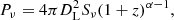 $$ \begin{aligned} {P}_{\nu } = 4\pi D_{\rm L}^{2}S_{\nu } (1+z)^{\alpha - 1} , \end{aligned} $$