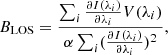 $$ \begin{aligned} B_{\rm LOS}=\frac{\sum _i \frac{\partial I (\lambda _i)}{\partial \lambda _i}V(\lambda _i)}{\alpha \sum _i (\frac{\partial I (\lambda _i)}{\partial \lambda _i})^2}, \end{aligned} $$