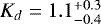$K_{d}=1.1^{&#x002B;0.3}_{-0.4}$