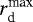 $r_{\text{d}}^{\text{max}}$
