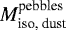 ${M}_{\text{iso, dust}}^{\text{pebbles}}$