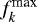 $f_{k}^{\textrm{max}}$