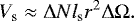 \begin{equation*} V_{\textrm{s}} \approx \Delta N l_{\textrm{s}} r^2 \Delta \Omega. \end{equation*}