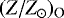 $(Z/Z_{\odot})_{\textrm{O}}$