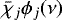 $\bar \chi_j \phi_j(\nu)$