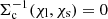 $ \Sigma_{\mathrm{c}}^{-1}(\chi_{\mathrm{l}},\chi_{\mathrm{s}}) = 0 $