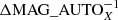 $ \Delta {\rm MAG}\_{\rm AUTO}_X^{-1} $