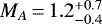 $M_A\,{=}\,1.2^{&#x002B;0.7}_{-0.4}$