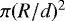 $\pi(R/d)^2$