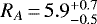 $R_A\,{=}\,5.9^{&#x002B;0.7}_{-0.5}$