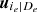 $ \boldsymbol{u}_{i_e|D_e} $