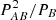 $ P_{AB}^2 /P_B $