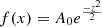 $ f(x)=A_{0}e^{\frac{-z^{2}}{2}} $