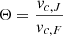 $$ \begin{aligned} \Theta = \frac{v_{c,J}}{v_{c,F}} \end{aligned} $$