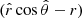 $ (\hat{r}\cos\hat{\theta}-r) $