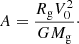 $$ \begin{aligned} A=\frac{R_{\rm g}V_0^2}{G M_{\rm g}}\cdot \end{aligned} $$