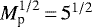 $M_{\textrm{p}}^{1/2}\,{=}\,5^{1/2}$