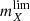 $ {m}^{\rm lim}_X $