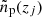 $ \tilde n_{\mathrm{p}}(z_j) $