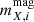 $ {m}^{\mathrm{mag}}_{X,i} $