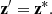 $$ \begin{aligned} \mathbf z ^{\prime } = \mathbf z ^*. \end{aligned} $$