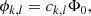 $$ \begin{aligned} \phi _{k,l} = c_{k,l} \Phi _0, \end{aligned} $$