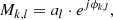 $$ \begin{aligned} M_{k,l} = a_l \cdot e^{j \phi _{k,l}}, \end{aligned} $$