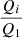 $ \frac{Q_{i}}{Q_{1}} $