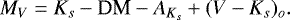 \begin{equation*}M_{V} = K_{s} - \textrm{DM} - A_{K_{s}} &#x002B; (V - K_{s})_{o} .\end{equation*}