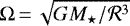 $\Omega\,{=}\,\sqrt{GM_{\star}/\mathcal{R}^3}$