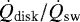 $\dot{Q}_{\text{disk}}/\dot{Q}_{\text{sw}}$