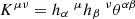 $ K^{\mu\nu}=h_{\alpha}\ ^{\mu}h_{\beta}\ ^{\nu}\theta^{\alpha\beta} $