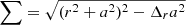 $ \sum=\sqrt{(r^2+a^2)^2-\Delta_r a^2} $