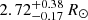 $ 2.72^{+0.38}_{-0.17}\,R_{\odot} $
