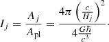 $$ \begin{aligned} I_{j} = \frac{A_{j}}{A_{\rm pl}} = \frac{4 \pi \left(\frac{c}{H_{j}}\right)^2 }{4 \frac{G \hbar }{c^3}}\cdot \end{aligned} $$