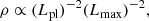 $$ \begin{aligned} \rho \propto (L_{\rm pl})^{-2}(L_{\max })^{-2}, \end{aligned} $$