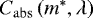 $C_{\mathrm{abs}}\left({m^{\ast}, \lambda}\right)$