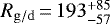 $R_{\mathrm{g/d}}\,{=}\,193^{&#x002B;85}_{-57}$