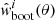 $ \hat{w}^{i}_\mathrm{{boot}} (\theta) $