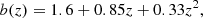 $$ \begin{aligned} b(z) = 1.6 + 0.85z+0.33z^2 , \end{aligned} $$