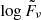 $ \log \tilde F_\nu $