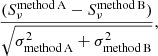 $$ \begin{aligned} \frac{(S_\nu ^\mathrm{method\,A}-S_\nu ^\mathrm{method\,B})}{\sqrt{\sigma _{\rm method\,A}^2 + \sigma _{\rm method\,B}^2}}, \end{aligned} $$