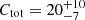 $ C_{\mathrm{tot}}=20^{+10}_{-7} $