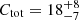 $ C_{\mathrm{tot}}=18^{+8}_{-7} $