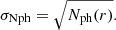 $$ \begin{aligned} \sigma _{\rm Nph}=\sqrt{N_{\rm ph}(r)}. \end{aligned} $$