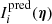 $ I_{i}^{\mathrm{pred}}(\boldsymbol{\eta}) $