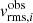 $ {{v}}_{\mathrm{rms},i}^{\mathrm{obs}} $