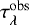 $\tau_{\lambda}^{\mathrm{obs}}$