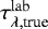 $\tau_{\lambda,\textrm{true}}^{\mathrm{lab}}$